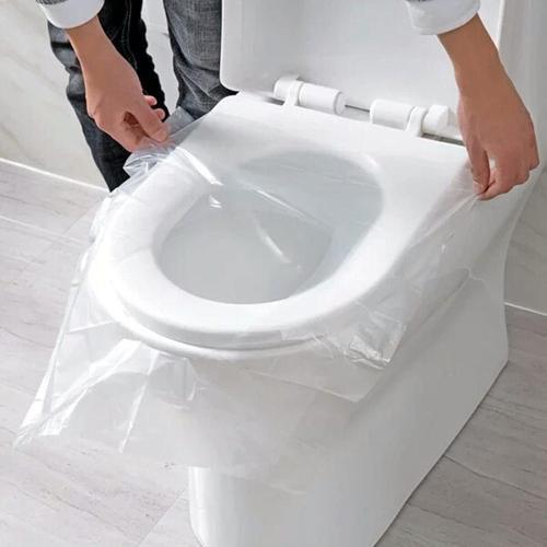 50 Adet Kullan At Klozet Poşeti Klozet Örtüsü Klozet Kapak Örtüsü Dispenseri Klozet Kapak Kağıdı
