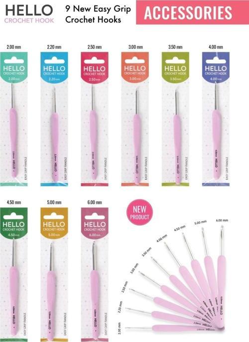 Hello Ergonomik Silikon Saplı Örgü Tığı 2,20mm ( 2 Adet Ilmek Ayraç Hediyeli)