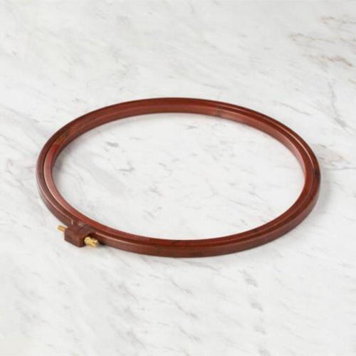 Vidalı Plastik Kasnak, Yuvarlak, Bronz Kahve Etamin Nakış Ve Punch Kasnak 24 Cm