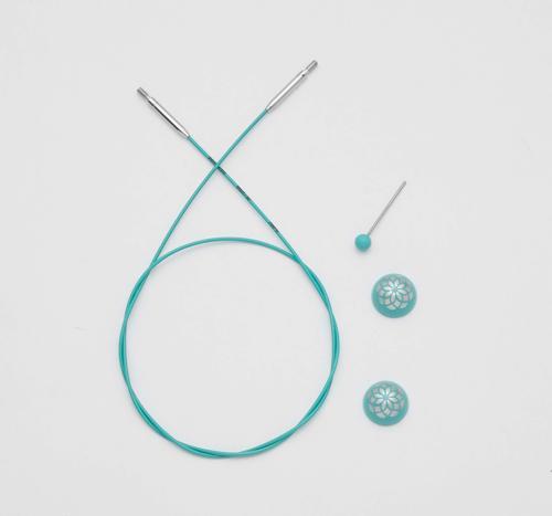 KnitPro The Mindfull Collection 360° Dönebilen Değiştirilebilir Misinalı Şiş Kablosu 80cm