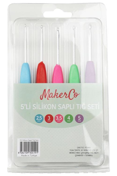 Makerco 5'li Slikon Saplı Tığ Seti