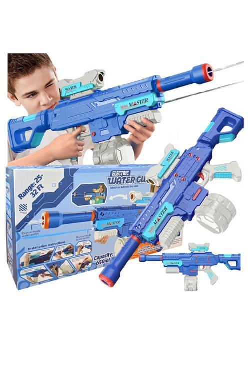 Otomatik Atış Yapan Su Tabancası Mega Boy Pilli Bataryalı Su Tabancası