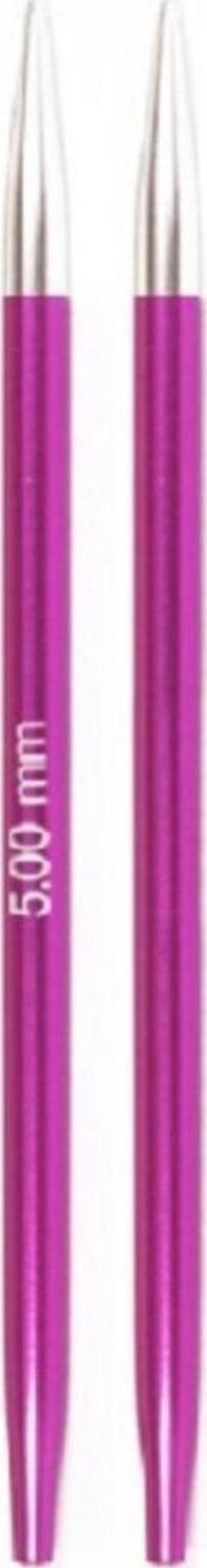 Knitpro Zing Kısa 5,00 Mm Değiştirilebilir Metal Misinalı Şiş Ucu 47525