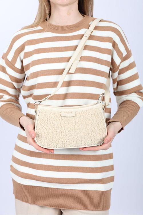 Kadın Peluş Çanta,Baget Peluş Kadın Çanta,Çapraz Peluş Çanta,Fermuarlı İçi Astarlı