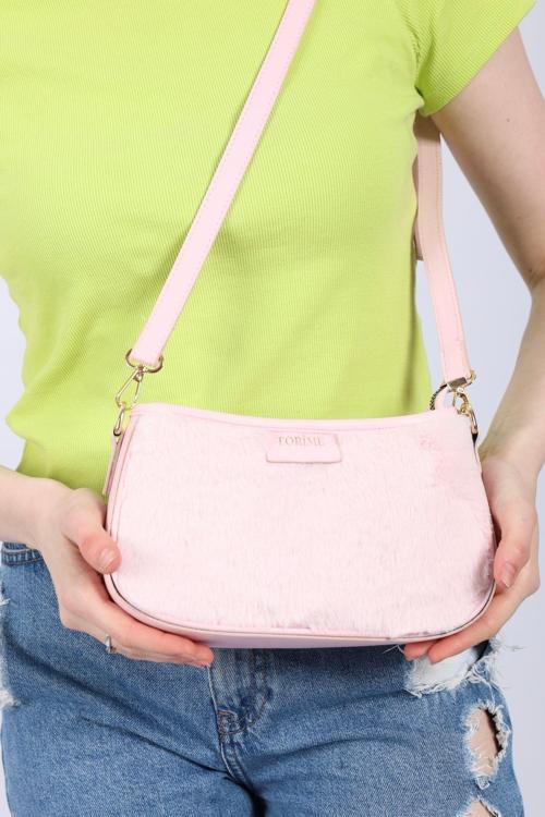 Kadın Peluş Çanta,Baget Peluş Kadın Çanta,Çapraz Peluş Çanta,Fermuarlı İçi Astarlı
