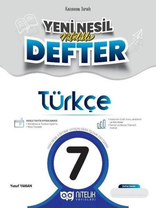 7.Sınıf Türkçe Yeni Nesil Nitelikli Defter