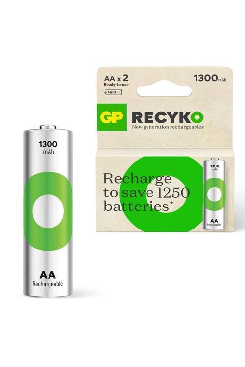 Şarjlı Pil Aa Kalem 1300Mah Ni-Mh (2 Adet) Recyko Gp130Aah