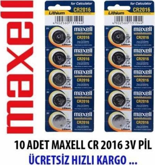 10 Adet X Cr2016 3V Pil , Dl2016 3 Volt Lityum Pil , Cr2016 3Volt Lıthuım Pil Ücretsiz Kargo