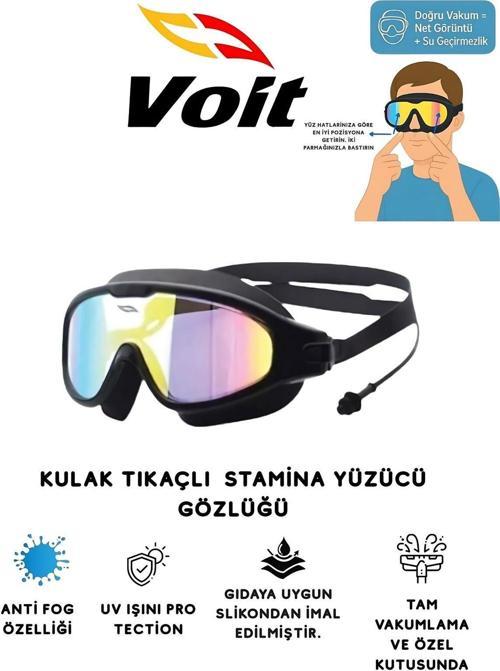 Stamina Yüzücü Gözlüğü Aynalı-Kulak Tıkaçlı Anti-Fog Vakumlu Havuz Ve Deniz Gözlüğü