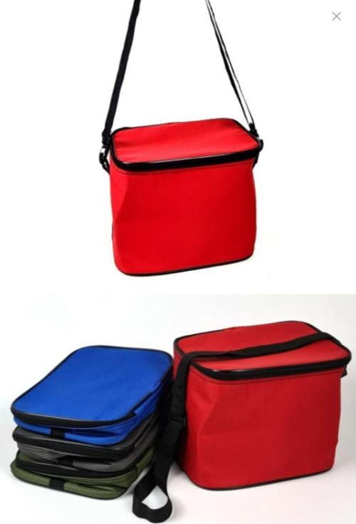 Kırmızı 10 Saat Korumalı 8 Litre Sıcak Soğuk Seyahat Çantası Soğutucu Folyolu 25X20X15