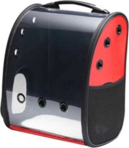 Mor Astronot Kedi Köpek Şeffaf Sırt Çantası 42X35X28