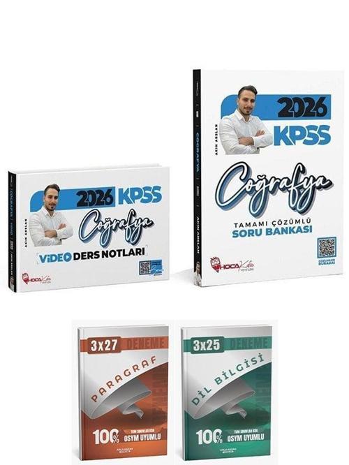 Anla Kazan + Hoca Kafası 2026 KPSS Coğrafya Video Ders Notları + Soru Bankası 2 li Set - Akın Arslan Anla Kazan + Hoca K