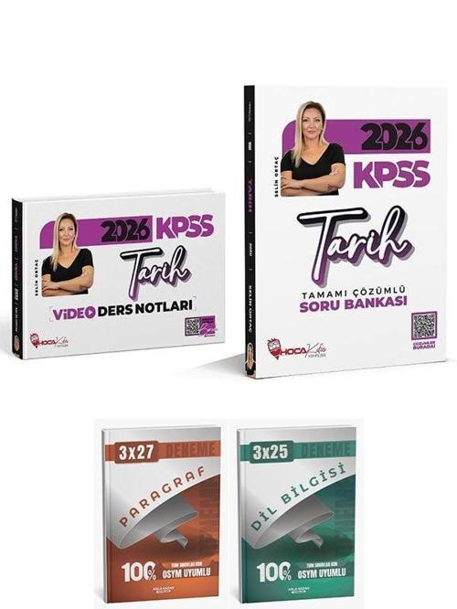 Anla Kazan + Hoca Kafası 2026 KPSS Tarih Video Ders Notları + Soru Bankası 2 li Set - Selin Ortaç Anla Kazan + Hoca Kafa