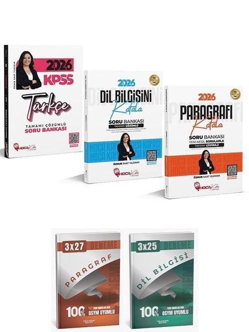 Anla Kazan + Hoca Kafası 2026 KPSS Türkçe + Paragraf + Dil Bilgisi Soru Bankası 3 lü Set - Öznur Saat Yıldırım Anla Kaza