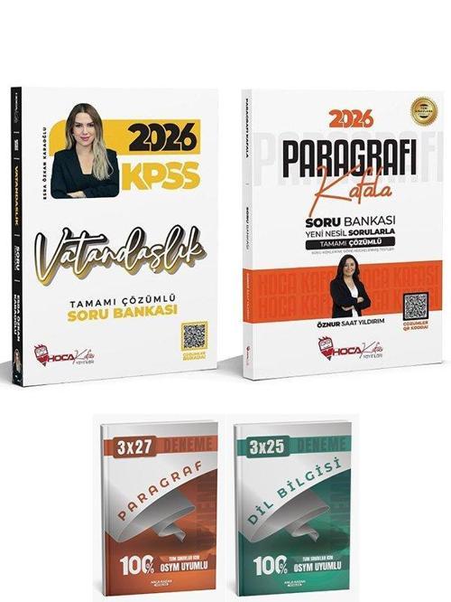 Anla Kazan + Hoca Kafası 2026 KPSS Vatandaşlık + Paragraf Soru Bankası 2 li Set - Esra Özkan Karaoğlu, Öznur Saat Yıldır