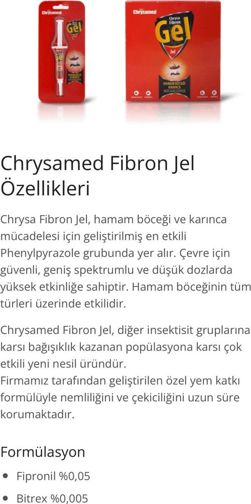 Crysamed Hamam Böceği Karınca Jeli 5 Gr