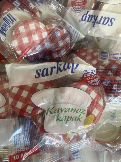 Kavanoz Kapağı 82M Büyük 50 Adet Karisik Farkli Desenlerle Gelir