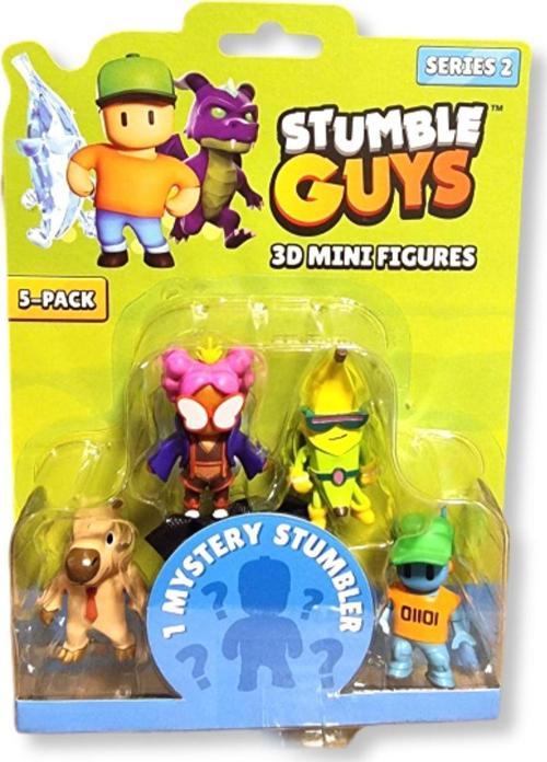 Stumble Guys Seri 2 - 5 li Figür Seti - Capybara - Fly Kween  - Super Banana - Robot Guy