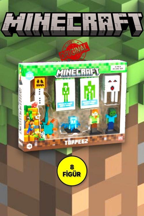 Minecraft 3D Figür Toppeez 8'li Delüks Set - MODEL 4