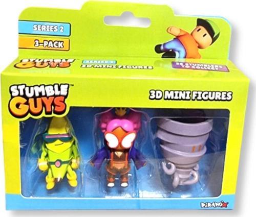 Stumble Guys Seri 2 - 3D Mini 3 lü Figür Seti - Super Banana - Flykween - Twister
