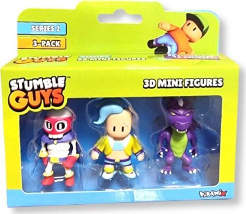 Stumble Guys Seri 2 - 3D Mini 3 lü Figür Seti - Super Bones - Velocit - Dusk Dragon