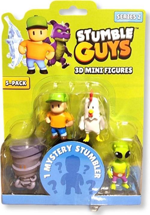 Stumble Guys Seri 2 - 5 li Figür Seti -  Twister - Mr. Stumble - Chicken - Green Alien