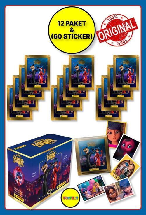 Panini Miraculous Mucize Uğur Böceği Sticker Çıkartma - 12 Paket ( 60 Adet Sticker )