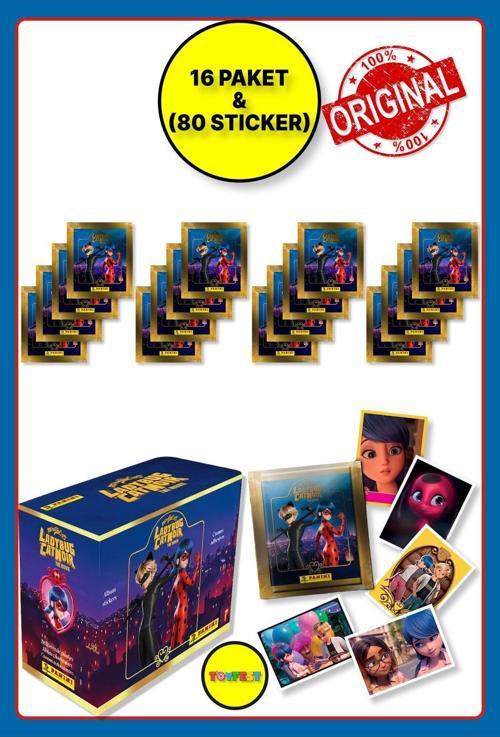 Panini Miraculous Mucize Uğur Böceği Sticker Çıkartma - 16 Paket ( 80 Adet Sticker )