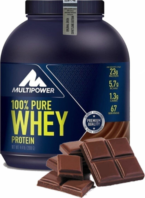 %100 Pure Whey Protein 2000 Gr Çikolata Aromalı Protein Tozu Kas Kütlesi Enerji