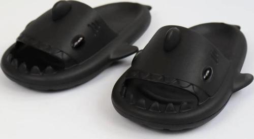 Wg500 Köpekbalığı Siyah Unisex Tam Ortopedik Terlik Shark Slides