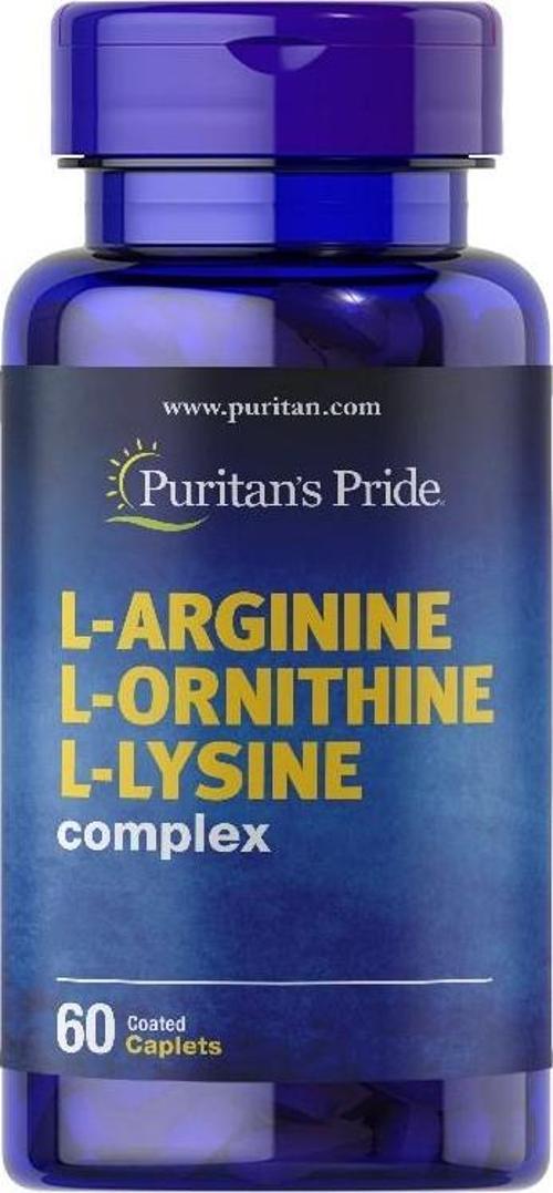 Puritan's Pride L-Arginine L-Ornithine L-Lysine Complex 60 Tablet