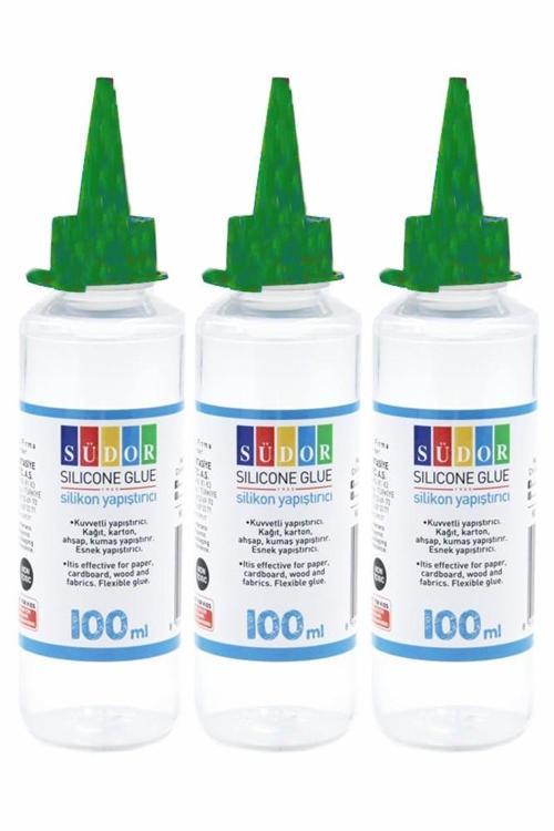 Sıvı Silikon 100 Ml 3 Adet Südor Sıvı Silikon Yapıştırıcı Şeffaf Esnek Yapıştırıcı