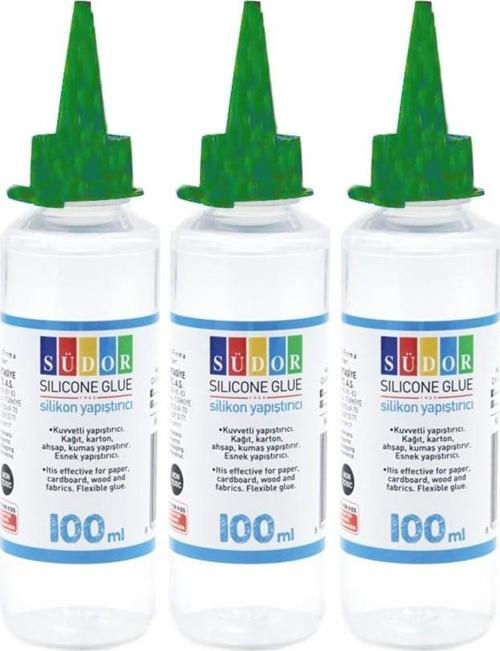 Sıvı Silikon 100 Ml 3 Adet Südor Sıvı Silikon Yapıştırıcı Şeffaf Esnek Yapıştırıcı