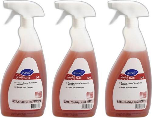Suma Grill D9 Ağır Yağ Çözücü Fırın Temizleyici 750 Ml X3 Adet