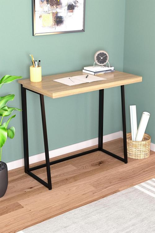 Foldy Katlanabilir Metal Ayaklı Çalışma Masası 47x82 cm Pratik Bilgisayar Masası Çizim Masası