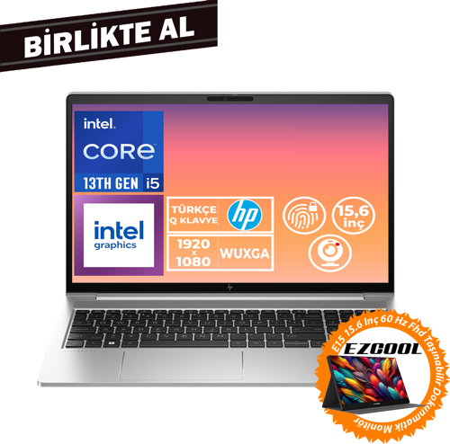 EliteBook 650 G10 i5-1335U 32GB 1TB SSD 15.6" FHD W11P + 15.6" Touch Monitör B2PK5ES 044