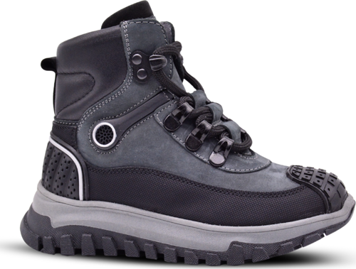 Otto Erkek Çocuk Soğuk Havaya Ve Suya Dayanıklı Hakiki Deri Füme Rengi Kışlık Bot