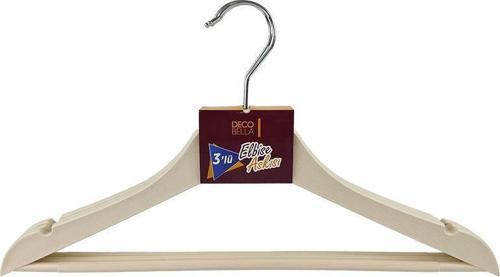 Ahşap Görünümlü Ahşap Askı 3lü Paket