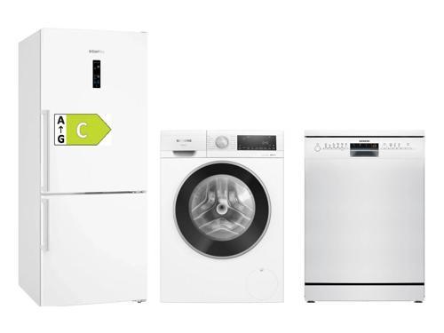 3'lü Beyaz Eşya Set (KG76PAWC0N-WG52A202TR-SN216W00DT)