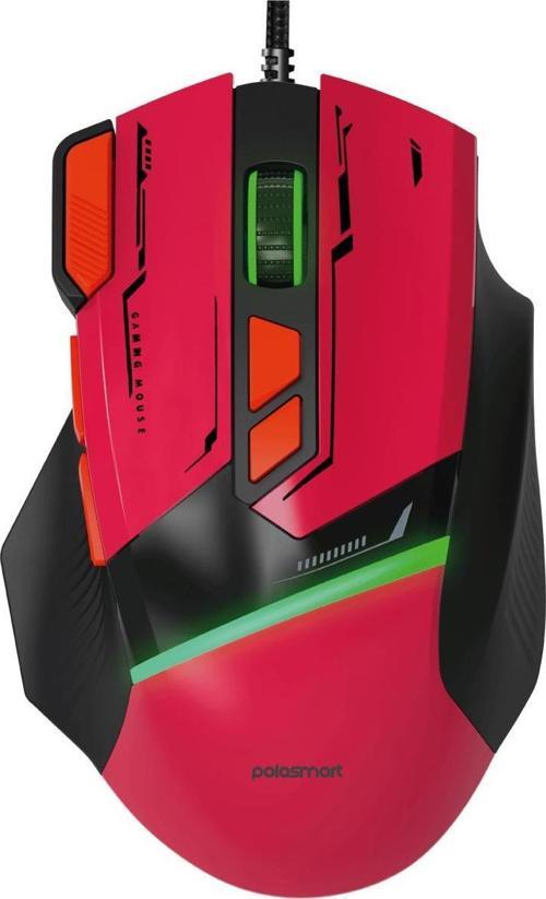 PGM30 Kablolu RGB Led Aydınlatmalı 7200 DPI Gaming Oyuncu Mouse Kırmızı