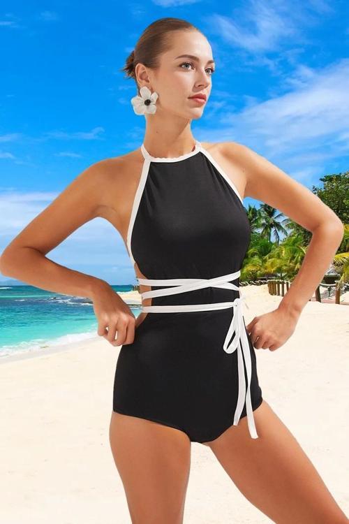Halter Mayo Esnek Kumaş Swimsuit Yüzme Kıyafeti Premium Kalite Yaz Koleksiyonu