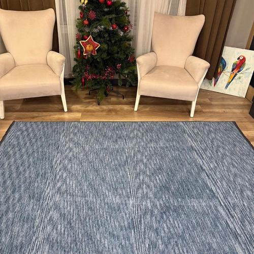 Luxess Kilim Blue Hav Toz Vermez Kaymaz Kolay Kullanımlı Yıkanabilir Düz Renk Kilim