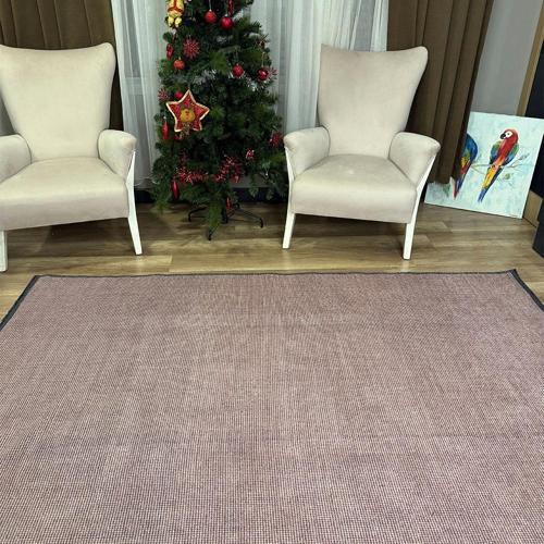 Kilim Pink Yıkanabilir Kaymaz Taban Düz Renk Halı