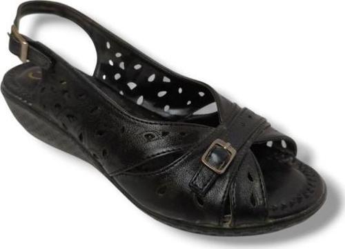 3122-20 Delikli Dolgu Topuk Kadın Sandalet