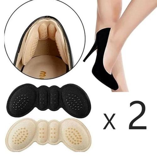 2 Çift 3 Mm Ayakkabı Topuk Vurma Ve Ayakkabı Daraltma Pedi ( Siyah+ Krem Renk) Topuk Pedi