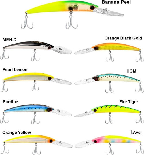 DeepBoss 110F 16gr Maket Balık 238 Banana Peel
