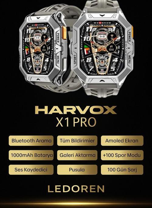 HX Watch X1 Pro Gri Akıllı Saat Iphone Ve Android Tüm Telefonlara Uyumlu