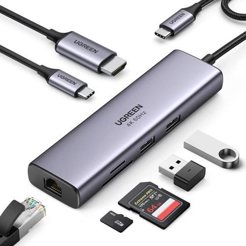 Type C to PD 100w HDMI RJ45 USB SD Micro SD Dönüştürücü HUB