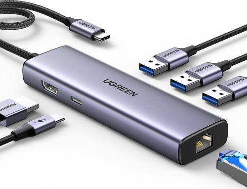 Type-C to 3*USB 3.0 4K/30HZ HDMI RJ45 Gigabit Ethernet 100W PD Güç Girişi Çoklayıcı Hub Adaptör