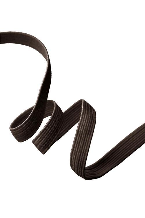 Kahverengi 20 mm 5 mt Dayanıklı Sert Yassı Elastik Şerit Lastik